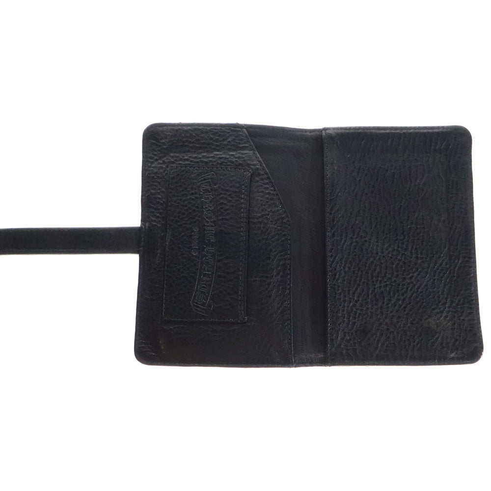 CHROME HEARTS(クロムハーツ) FIELD NOTES COVER クロスボールボタン レザーフィールドノートカバー ブラック