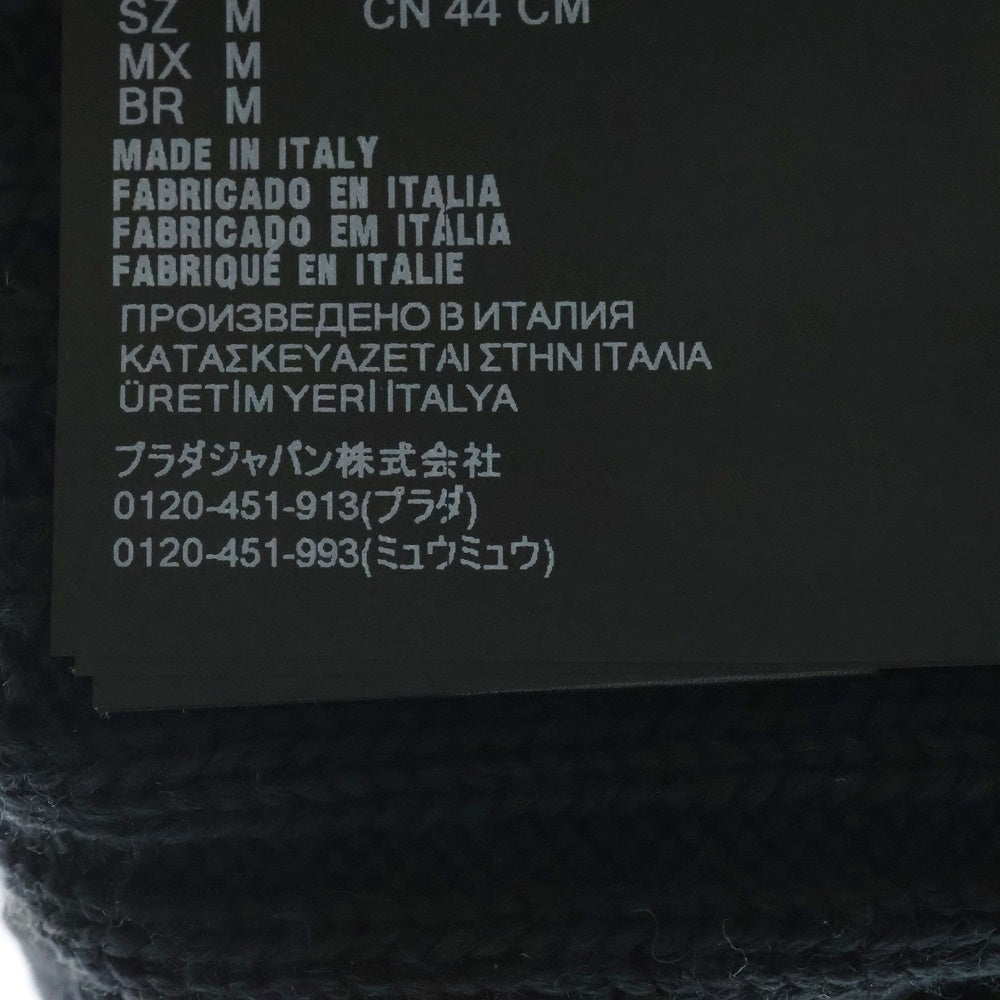 PRADA(プラダ) ウールニット帽子 ビーニー UMD188 ブラック