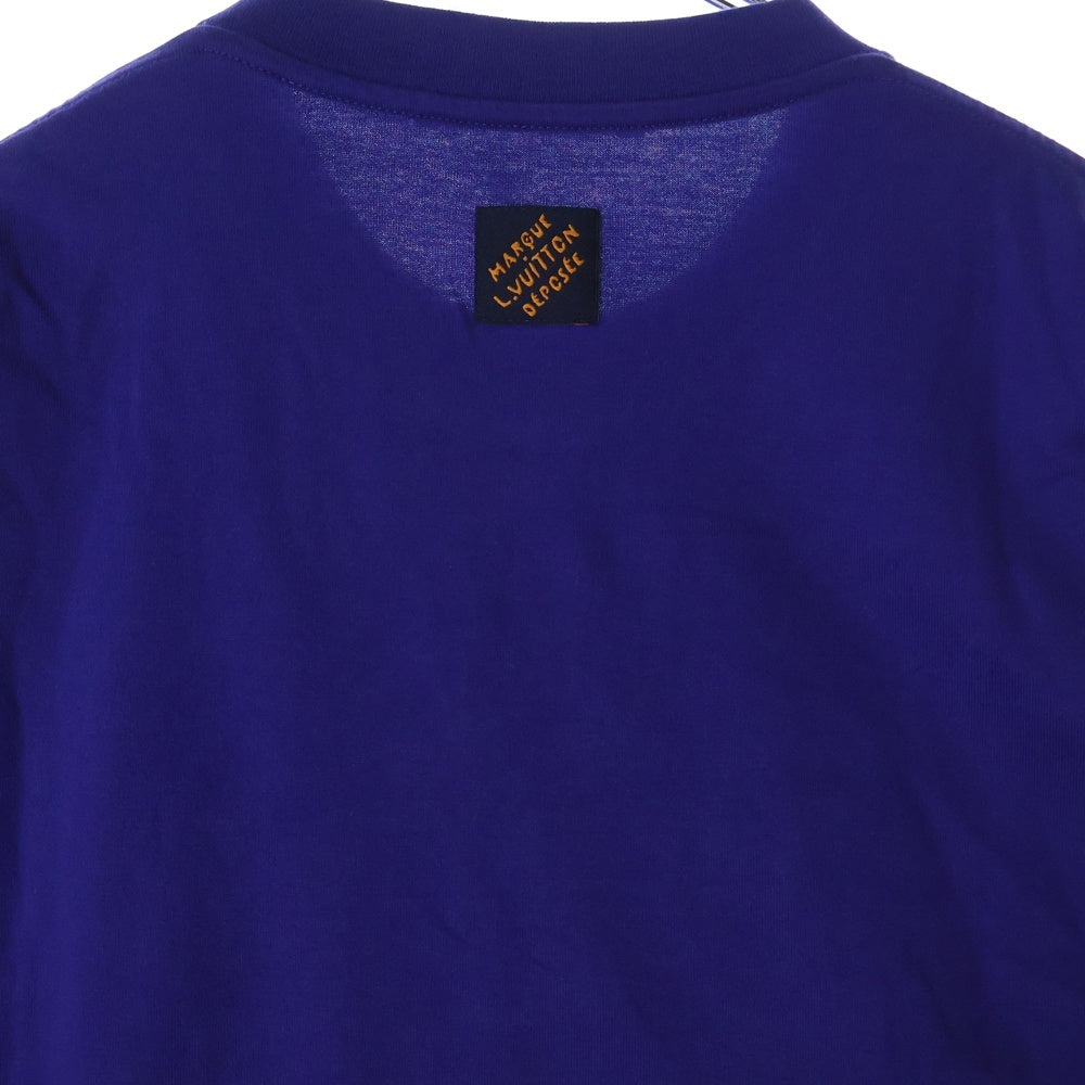 LOUIS VUITTON(ルイヴィトン) 25SS エンベリッシュド ラインストーンコットン半袖Tシャツ RM251M NPG HSY91W ブルー