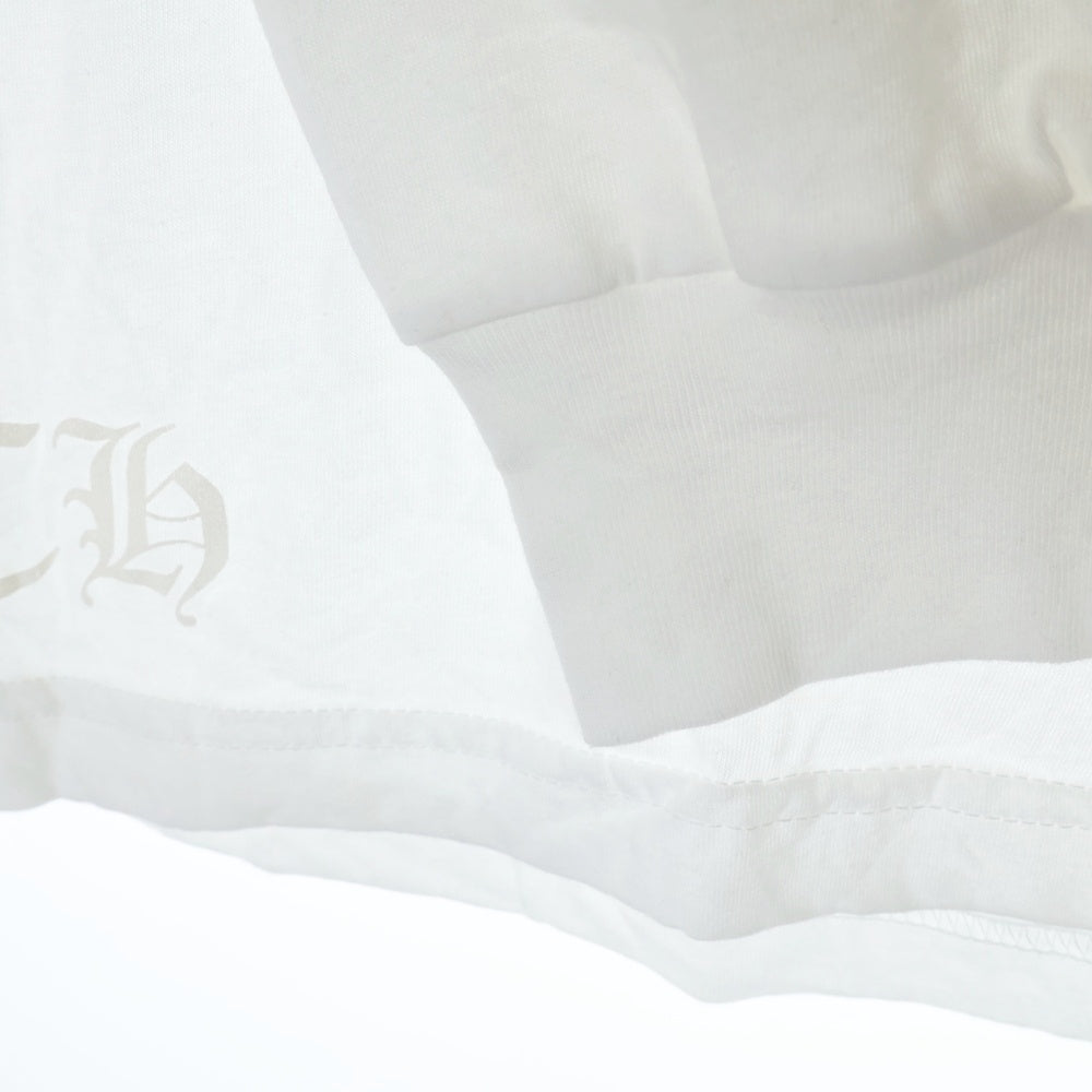 CHROME HEARTS(クロムハーツ) CEM CRS LS Tee 袖ロゴ セメタリークロスプリント クルーネック 長袖Tシャツ カットソー ホワイト