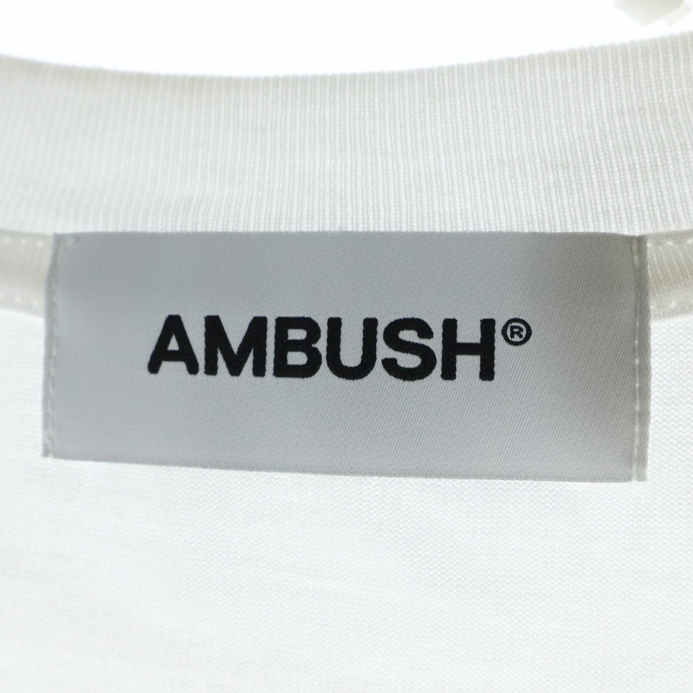AMBUSH(アンブッシュ) S/S LOGO PRINT Tee ロゴ プリント クルーネック 半袖Tシャツ カットソー ホワイト 12114651