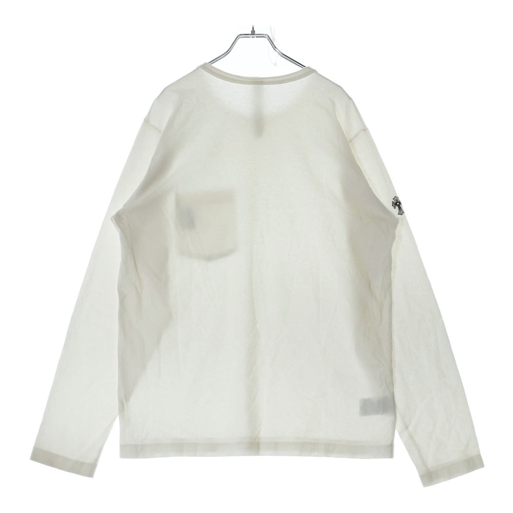 CHROME HEARTS(クロムハーツ) Y NOT L/S Tee ワイノット ロゴ刺繍 長袖Tシャツ カットソー ホワイト