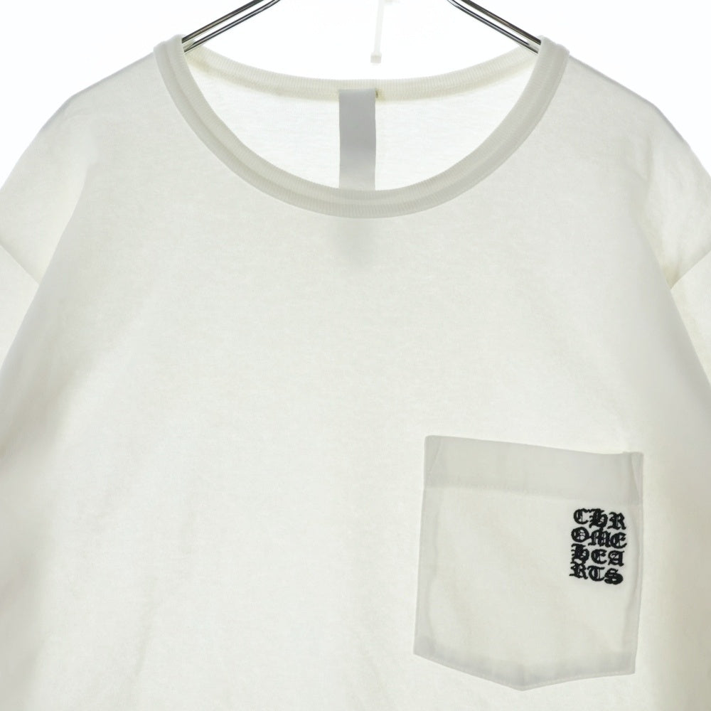 CHROME HEARTS(クロムハーツ) Y NOT L/S Tee ワイノット ロゴ刺繍 長袖Tシャツ カットソー ホワイト