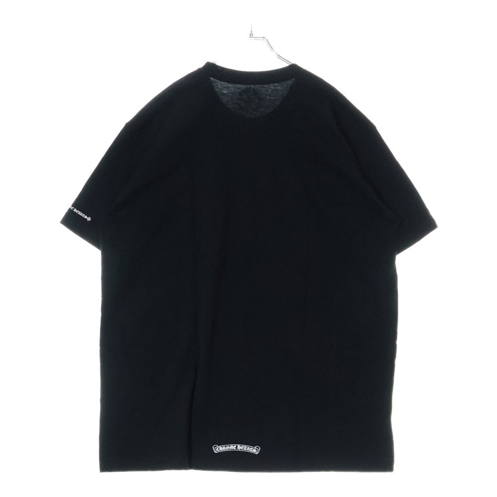 CHROME HEARTS(クロムハーツ) CH T-SHRT 1 ネックロゴプリント クルーネック半袖Tシャツ カットソー ブラック