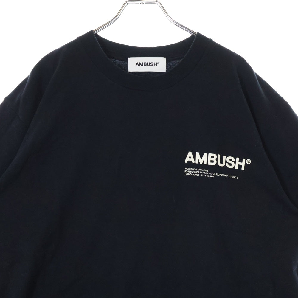 AMBUSH(アンブッシュ) S/S LOGO PRINT Tee ロゴ プリント クルーネック 半袖Tシャツ カットソー ブラック 12114651