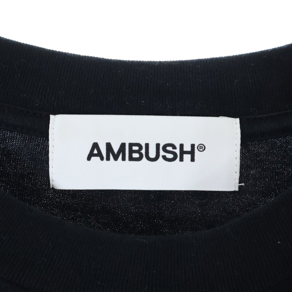 AMBUSH(アンブッシュ) S/S LOGO PRINT Tee ロゴ プリント クルーネック 半袖Tシャツ カットソー ブラック 12114651