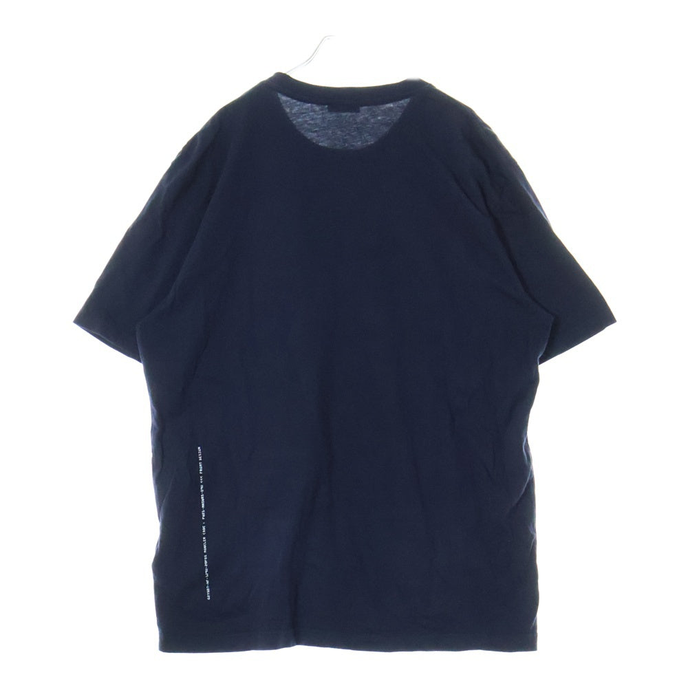 MONCLER(モンクレール) 21AW ×FRGMT フラグメント ロゴプリント サコッシュ クルーネック 半袖Tシャツ カットソー ネイビー/ブラック G209U8C00002