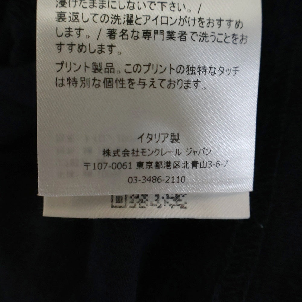 MONCLER(モンクレール) 21AW ×FRGMT フラグメント ロゴプリント サコッシュ クルーネック 半袖Tシャツ カットソー ネイビー/ブラック G209U8C00002