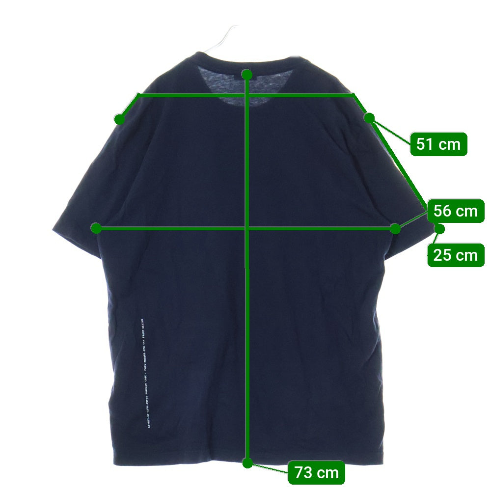 MONCLER(モンクレール) 21AW ×FRGMT フラグメント ロゴプリント サコッシュ クルーネック 半袖Tシャツ カットソー ネイビー/ブラック G209U8C00002