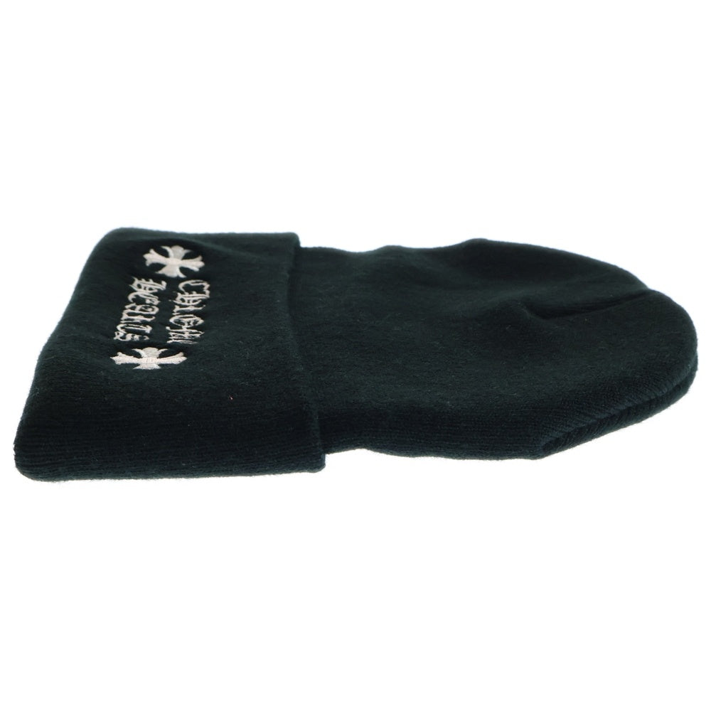 CHROME HEARTS(クロムハーツ) WATCH CAP ワッチキャップ ロゴ刺繍 アクリルビーニー ニットキャップ 帽子 ブラック