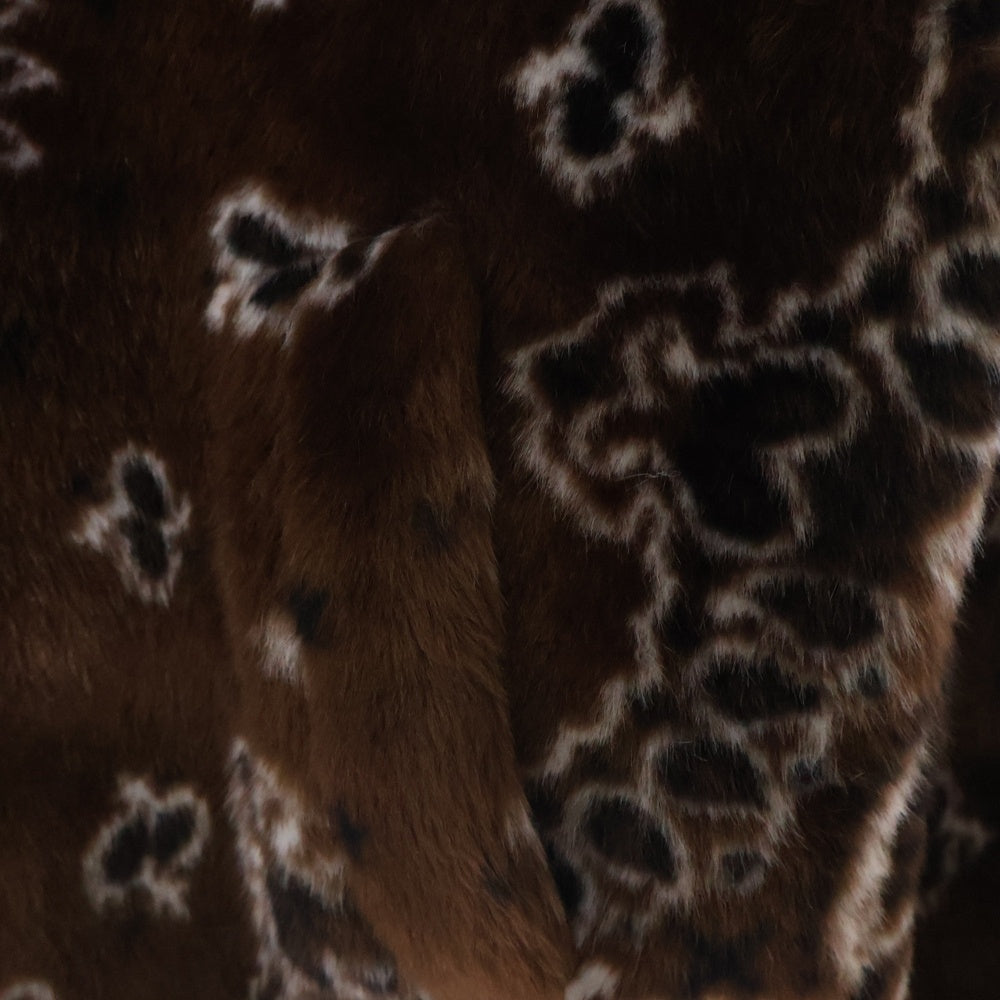 SUPREME(シュプリーム) 21SS Bandana Faux Fur Bomber Jacket バンダナ ファー ボンバーアーチロゴジャケット ブラウン