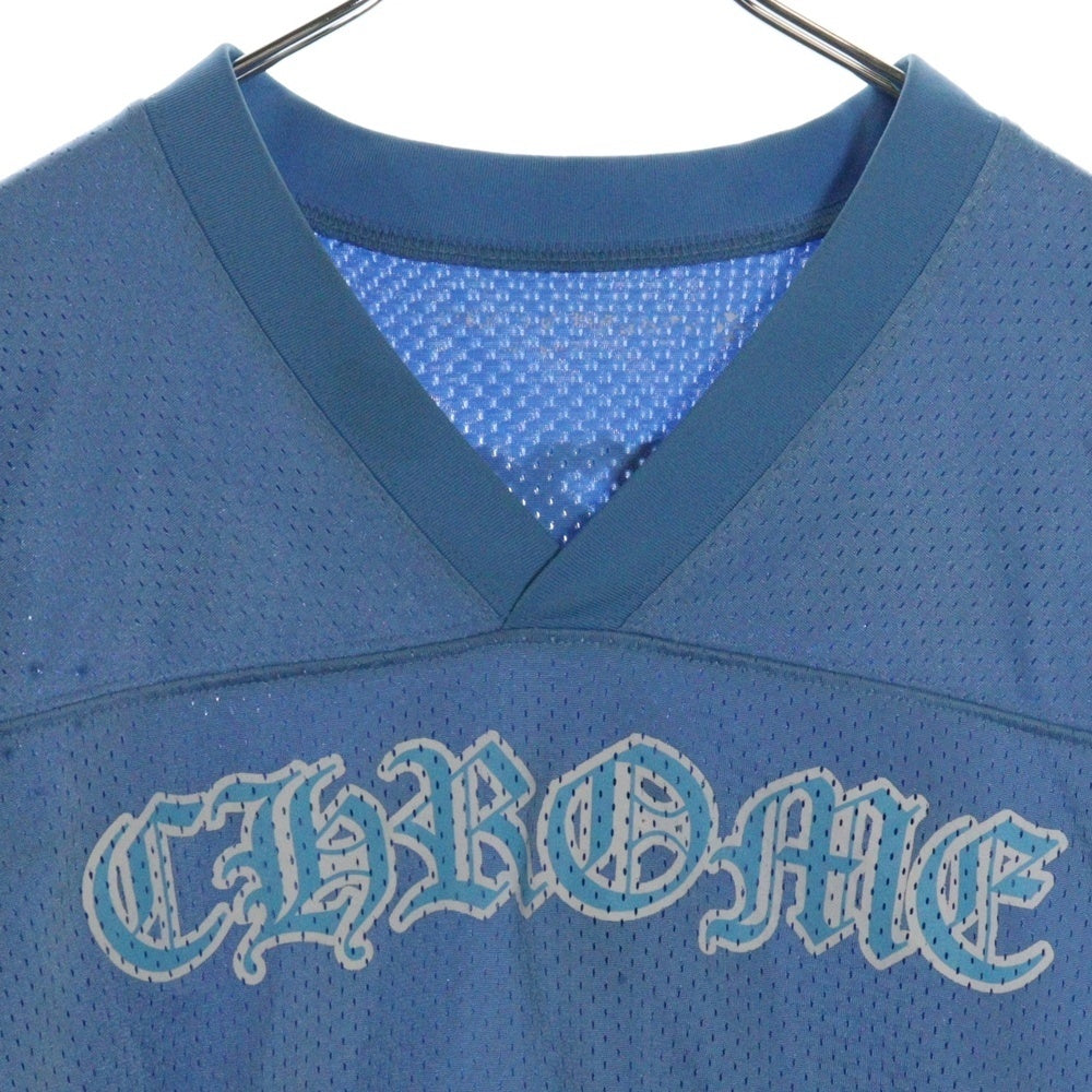 CHROME HEARTS(クロムハーツ) MESH WARM UP JERSEY TEE CHプリントメッシュ半袖Tシャツ ブルー