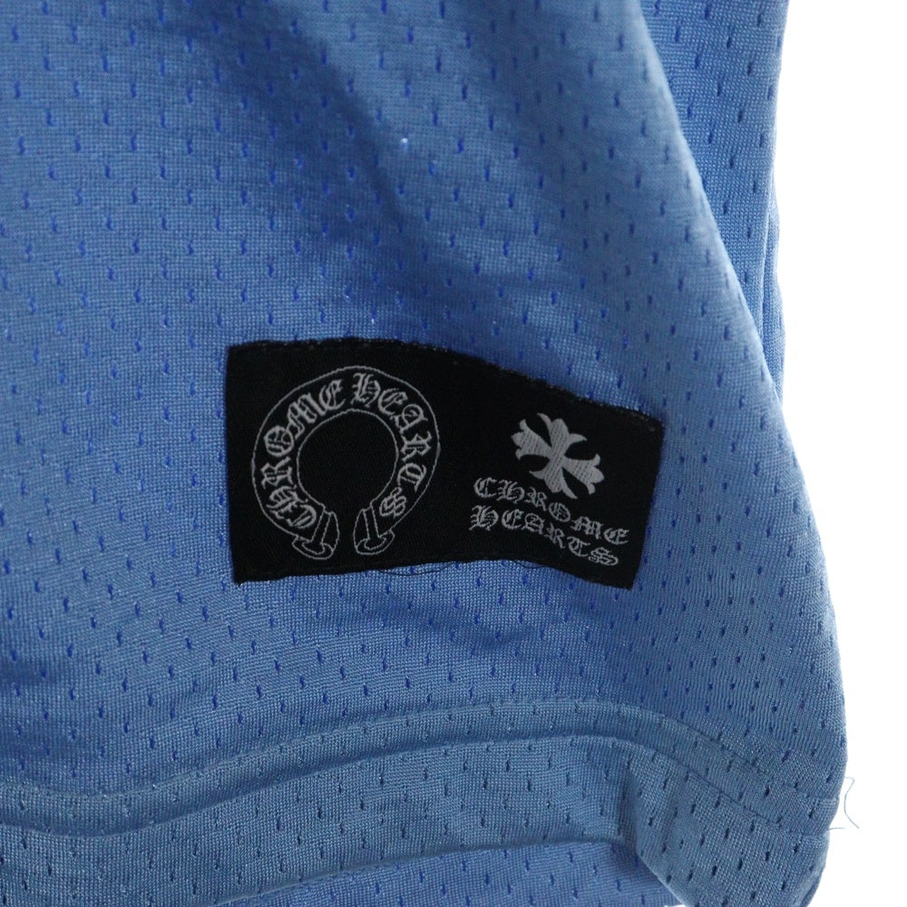 CHROME HEARTS(クロムハーツ) MESH WARM UP JERSEY TEE CHプリントメッシュ半袖Tシャツ ブルー