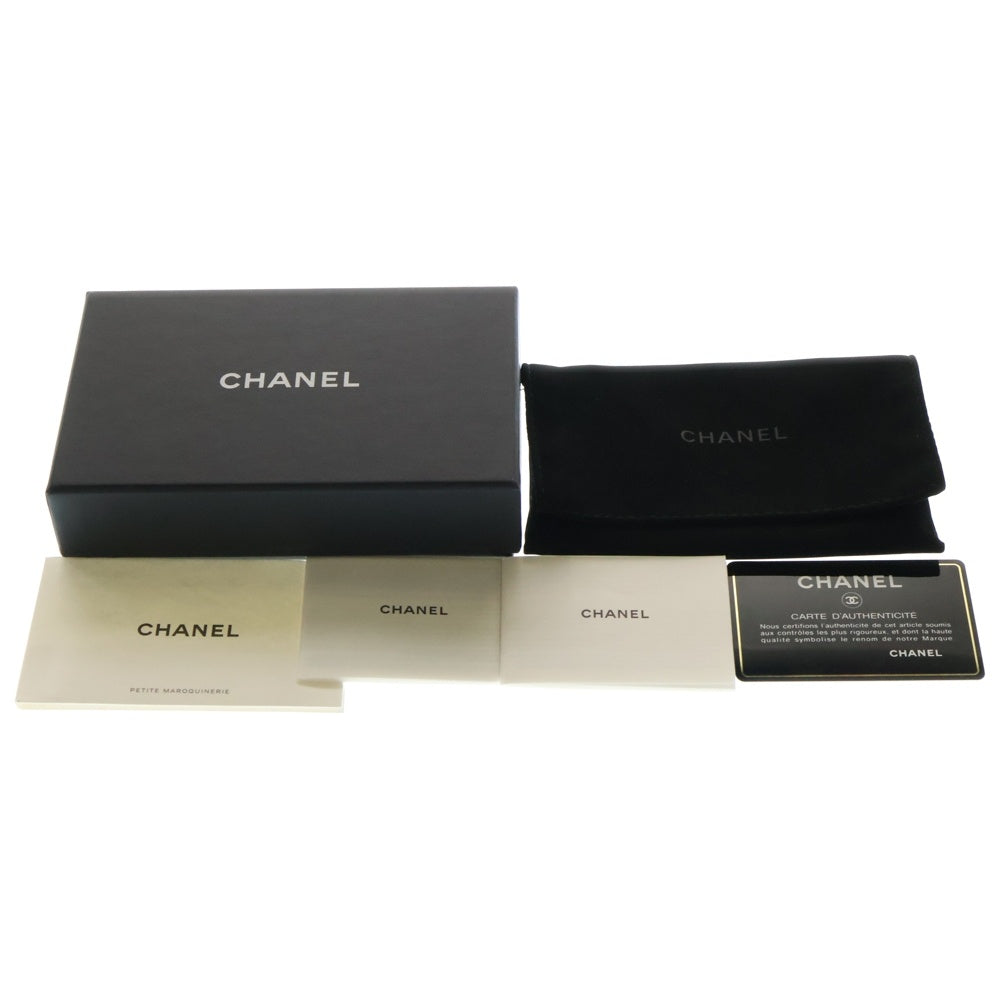 CHANEL(シャネル) ココマーク マトラッセ ラムスキンチェーンストラップ付きカードケース A01745 ブラック