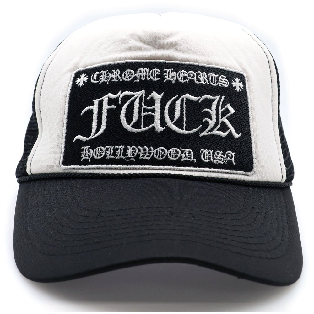 CHROME HEARTS(クロムハーツ) OLD TRUCKER CAP FUCK オールド トラッカーキャップ クロスボール付メッシュ帽子 ブラック