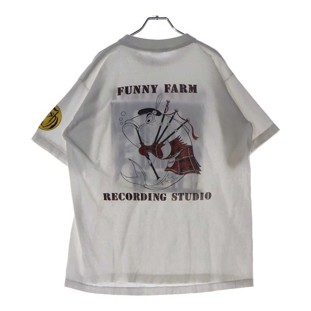 VINTAGE(ヴィンテージ) 90s FUNNY FARM RECORDING STUDIOS T-SHIRT ヴィンテージ ファニーファームレコーディングスタジオズ 両面プリント 半袖Tシャツ ホワイト