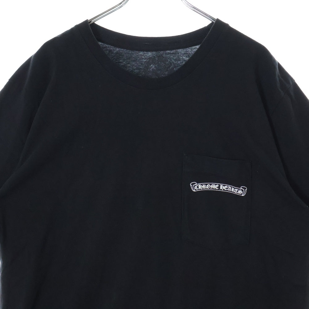 CHROME HEARTS(クロムハーツ) CH T-SHRT スクロールラベルプリント半袖Tシャツ ブラック