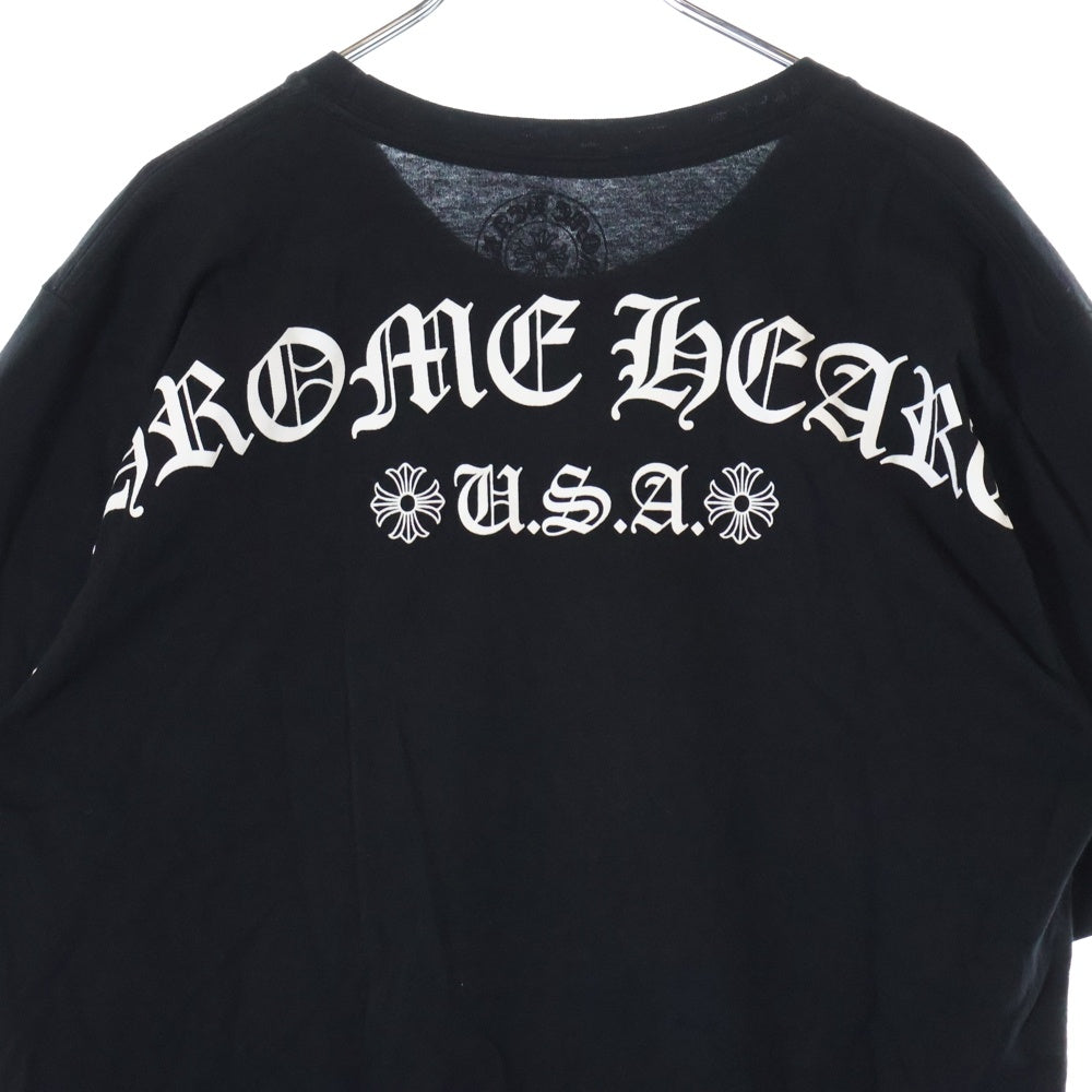 CHROME HEARTS(クロムハーツ) CH T-SHRT スクロールラベルプリント半袖Tシャツ ブラック