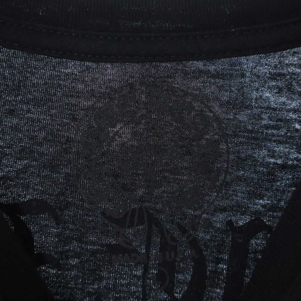 CHROME HEARTS(クロムハーツ) CH T-SHRT スクロールラベルプリント半袖Tシャツ ブラック