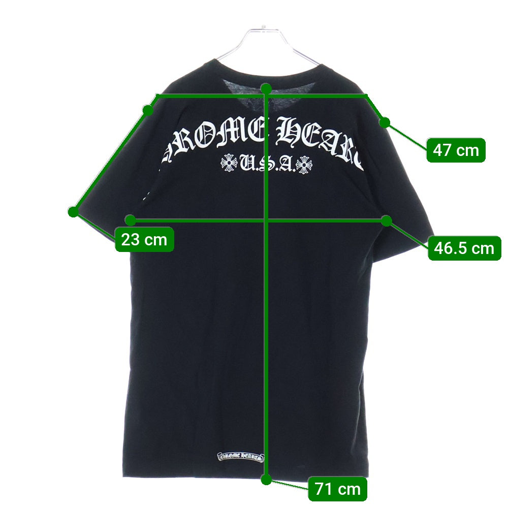 CHROME HEARTS(クロムハーツ) CH T-SHRT スクロールラベルプリント半袖Tシャツ ブラック