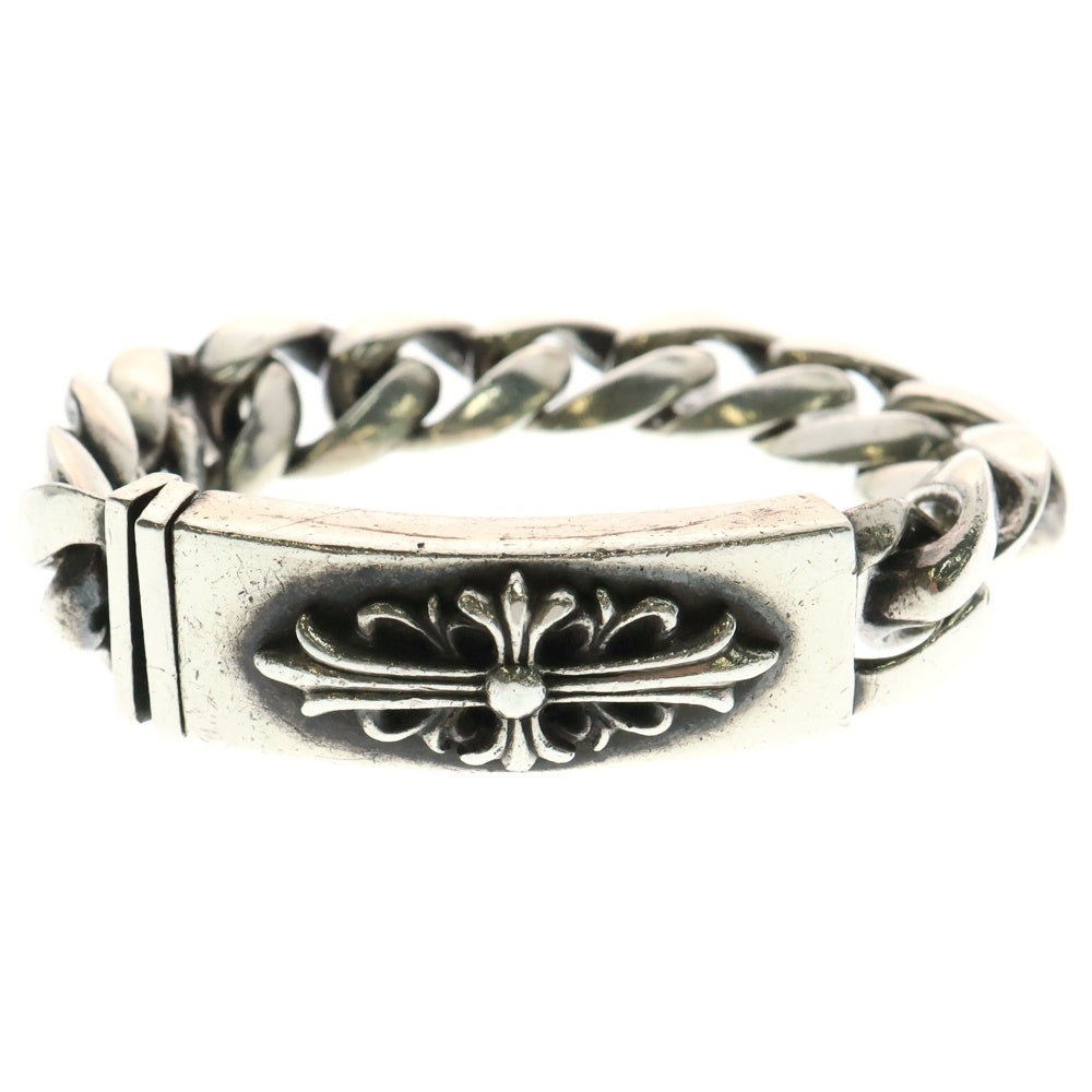CHROME HEARTS(クロムハーツ) ID FLORAL CRS フローラルクロスIDクラシックリンク ブレスレット 11LINK シルバー