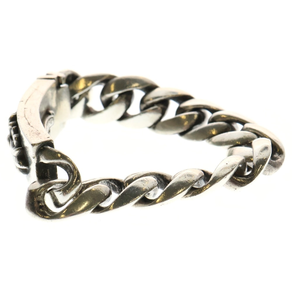 CHROME HEARTS(クロムハーツ) ID FLORAL CRS フローラルクロスIDクラシックリンク ブレスレット 11LINK シルバー