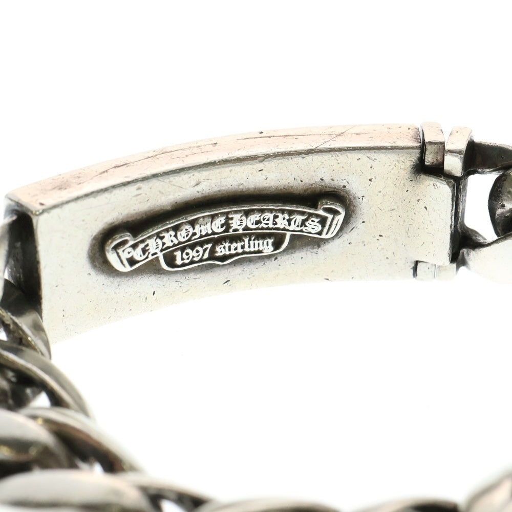 CHROME HEARTS(クロムハーツ) ID FLORAL CRS フローラルクロスIDクラシックリンク ブレスレット 11LINK シルバー