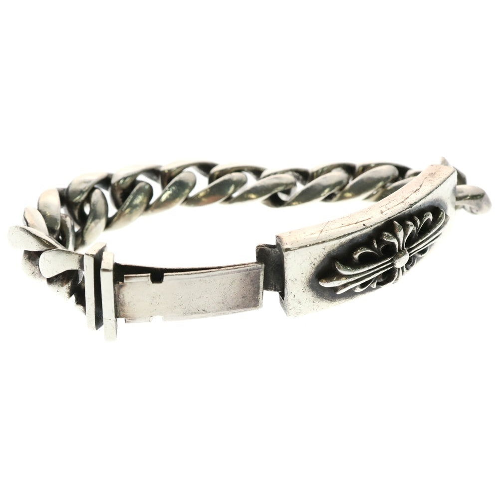 CHROME HEARTS(クロムハーツ) ID FLORAL CRS フローラルクロスIDクラシックリンク ブレスレット 11LINK シルバー