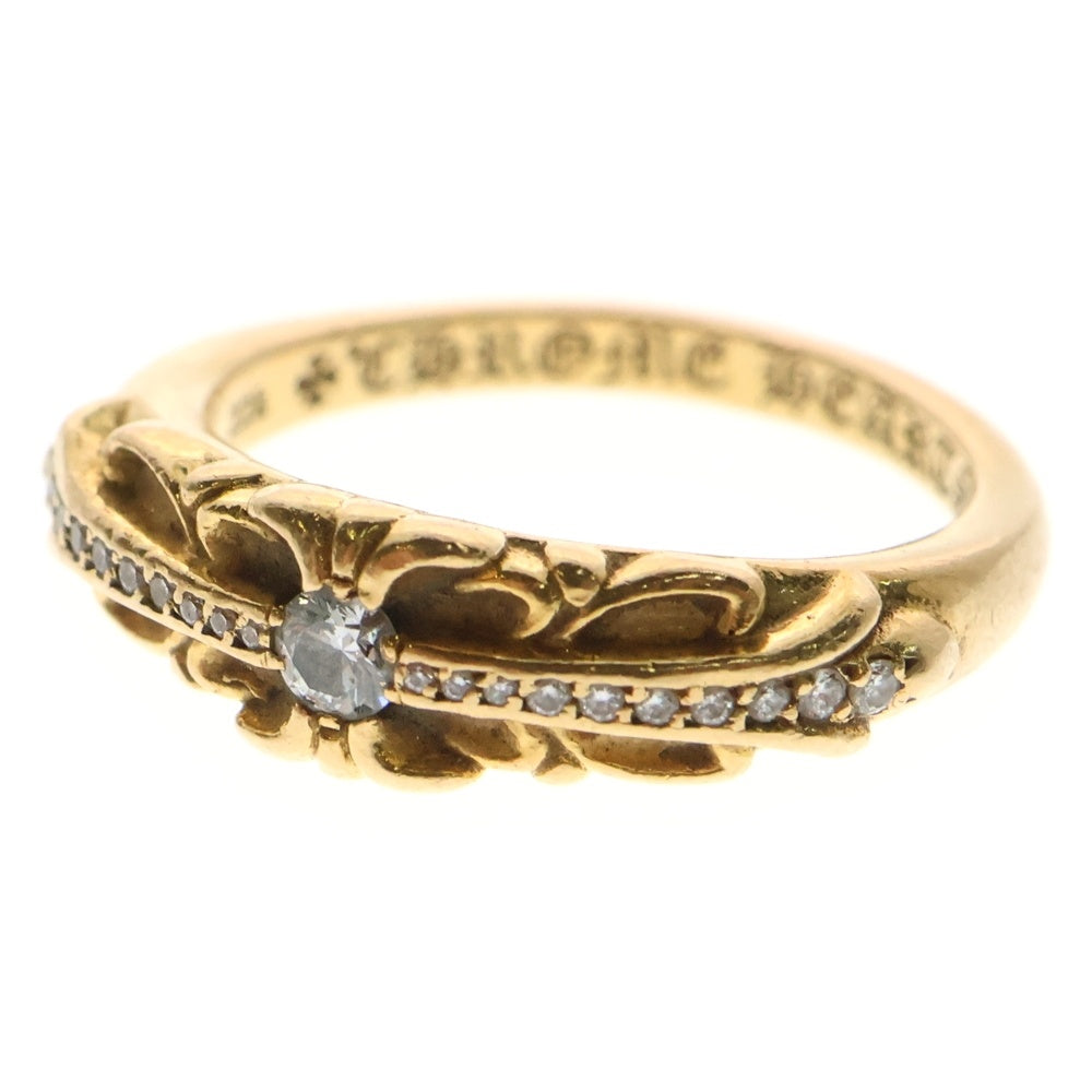 CHROME HEARTS(クロムハーツ) 22K BABYCLSC P/DIA ベイビークラシック フローラルクロスリング PAVEダイヤ ゴールド BCA055