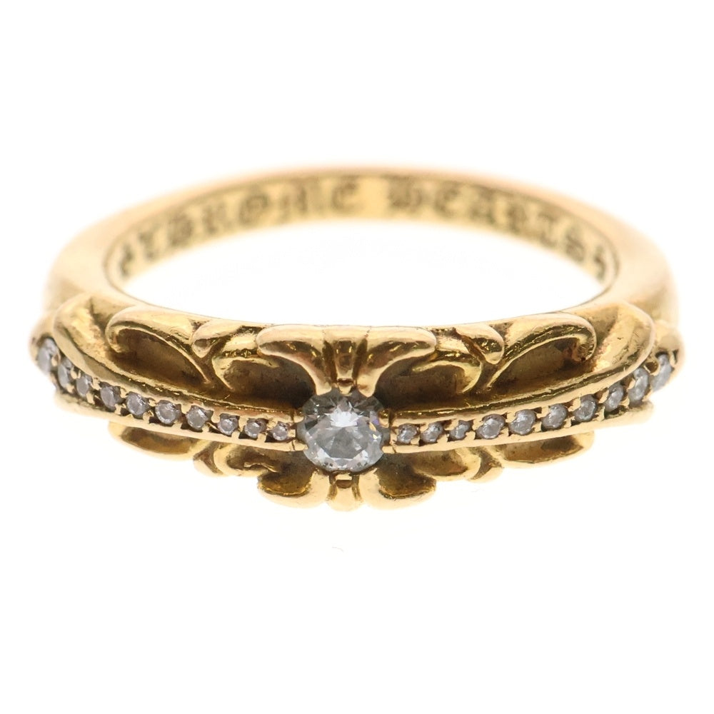 CHROME HEARTS(クロムハーツ) 22K BABYCLSC P/DIA ベイビークラシック フローラルクロスリング PAVEダイヤ ゴールド BCA055