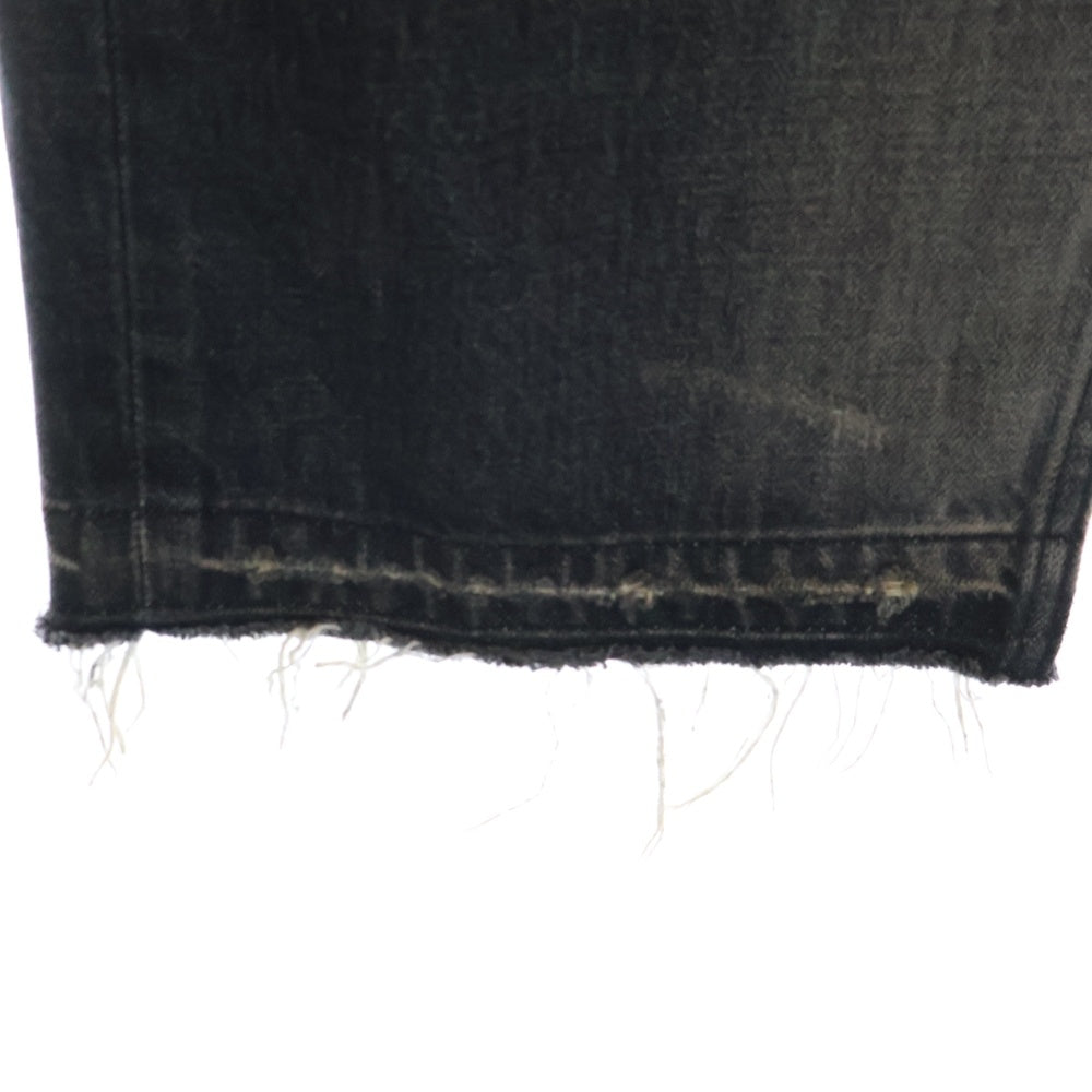 CELINE(セリーヌ) 24SS Wesley Jeans Destroyed Denim Pants 2N850247Y.06CK ウェスリージーンズ ブラックデストロイデニムパンツ グレー