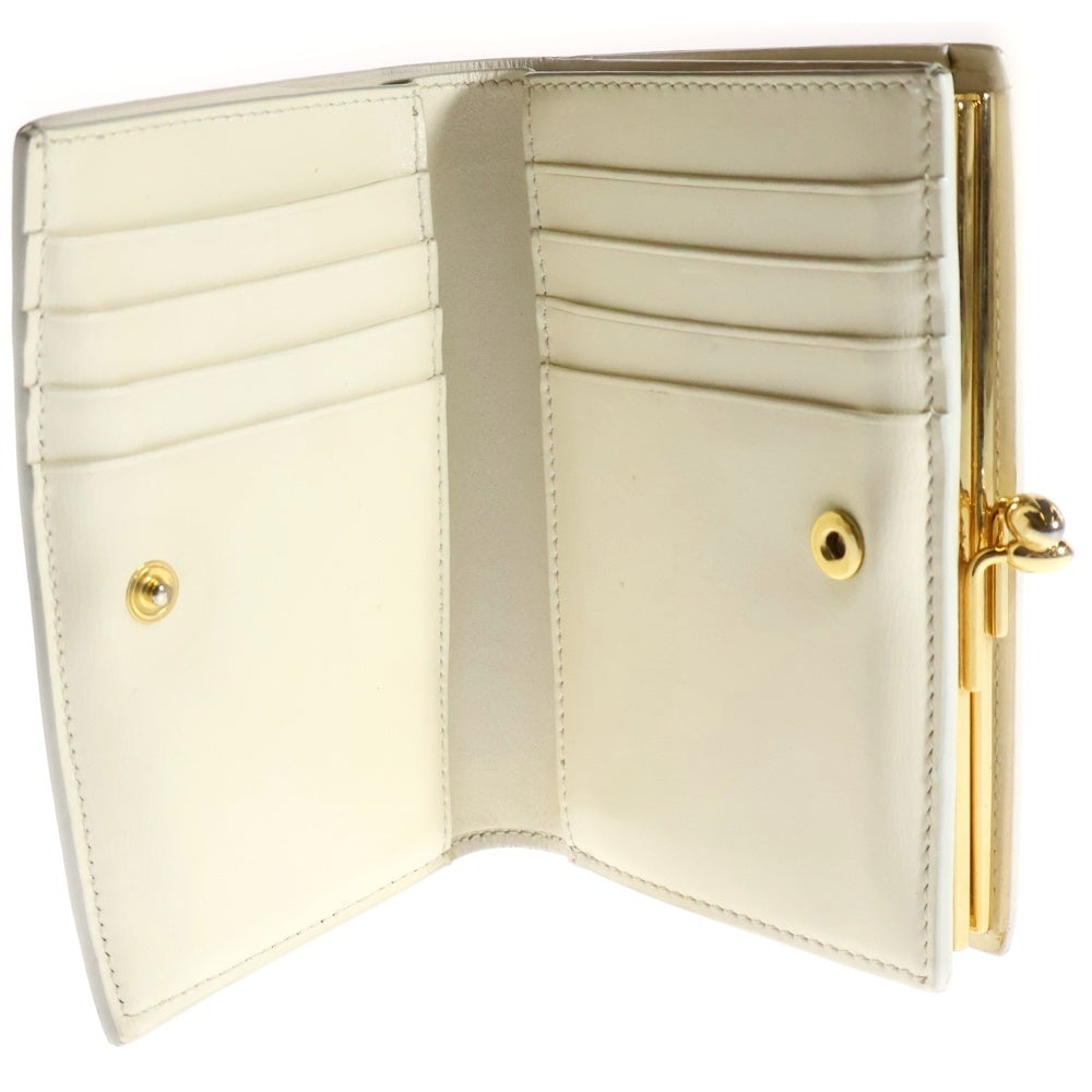 JIL SANDER(ジルサンダー) GOJI PURSE SM J07UI0015 P4840 254 ゴジパース 二つ折り コンパクトレザーウォレット がま口財布 レディース ベージュ