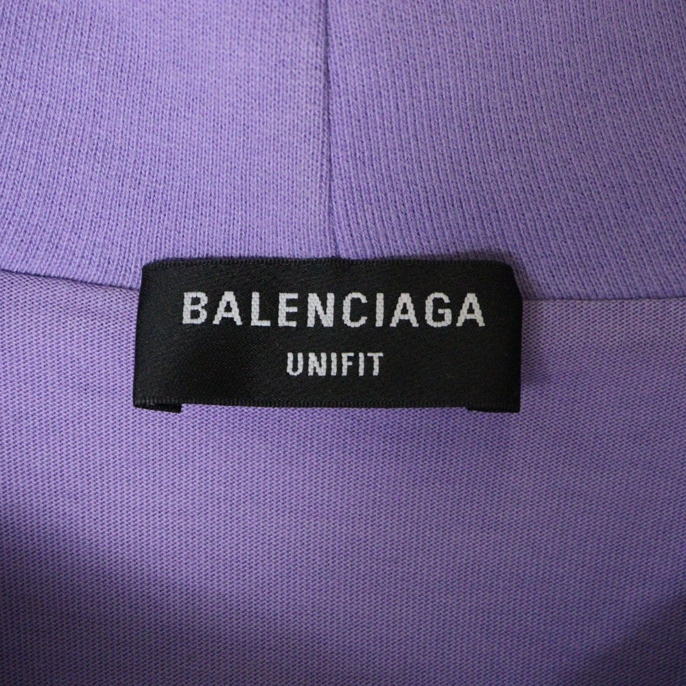 BALENCIAGA(バレンシアガ) 21SS Caps Destroyed Hoodie キャップス デストロイド フーディ プルオーバースウェットパーカー ダメージ加工 パープル 659403 TKVB6