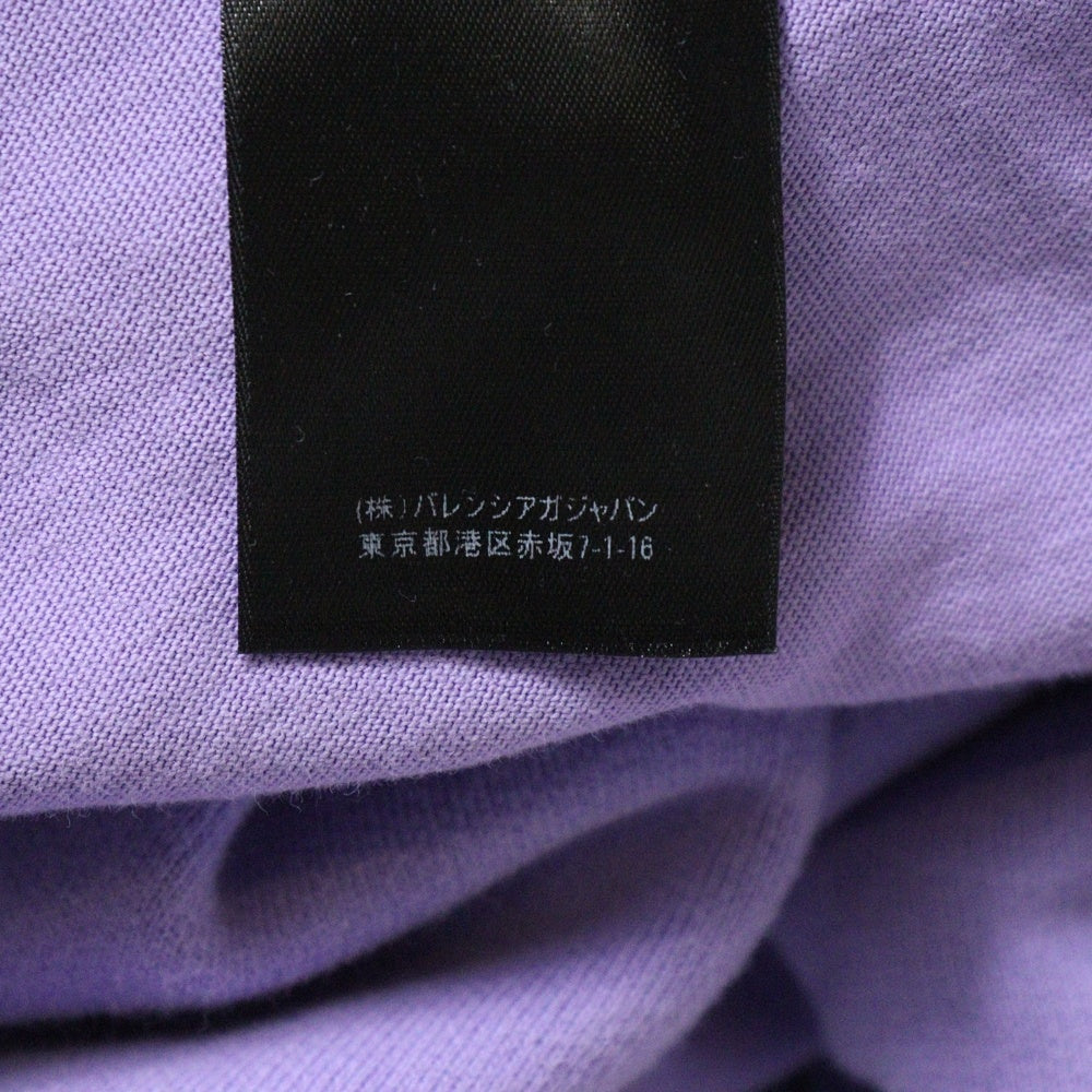 BALENCIAGA(バレンシアガ) 21SS Caps Destroyed Hoodie キャップス デストロイド フーディ プルオーバースウェットパーカー ダメージ加工 パープル 659403 TKVB6