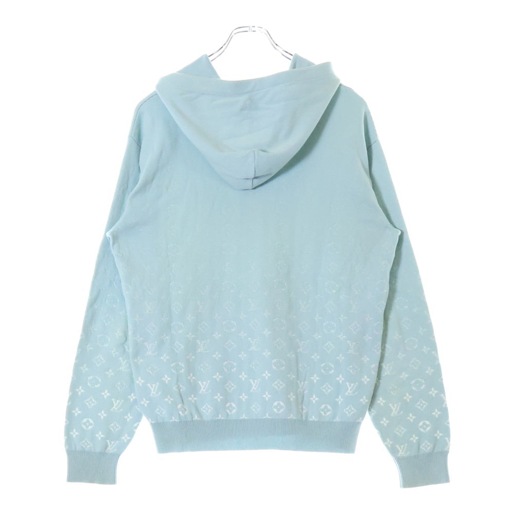 LOUIS VUITTON(ルイヴィトン) 23SS モノグラム グラディエント ジャガード コットン ニット プルオーバーパーカー ブルー RM231Q USO HNN45W