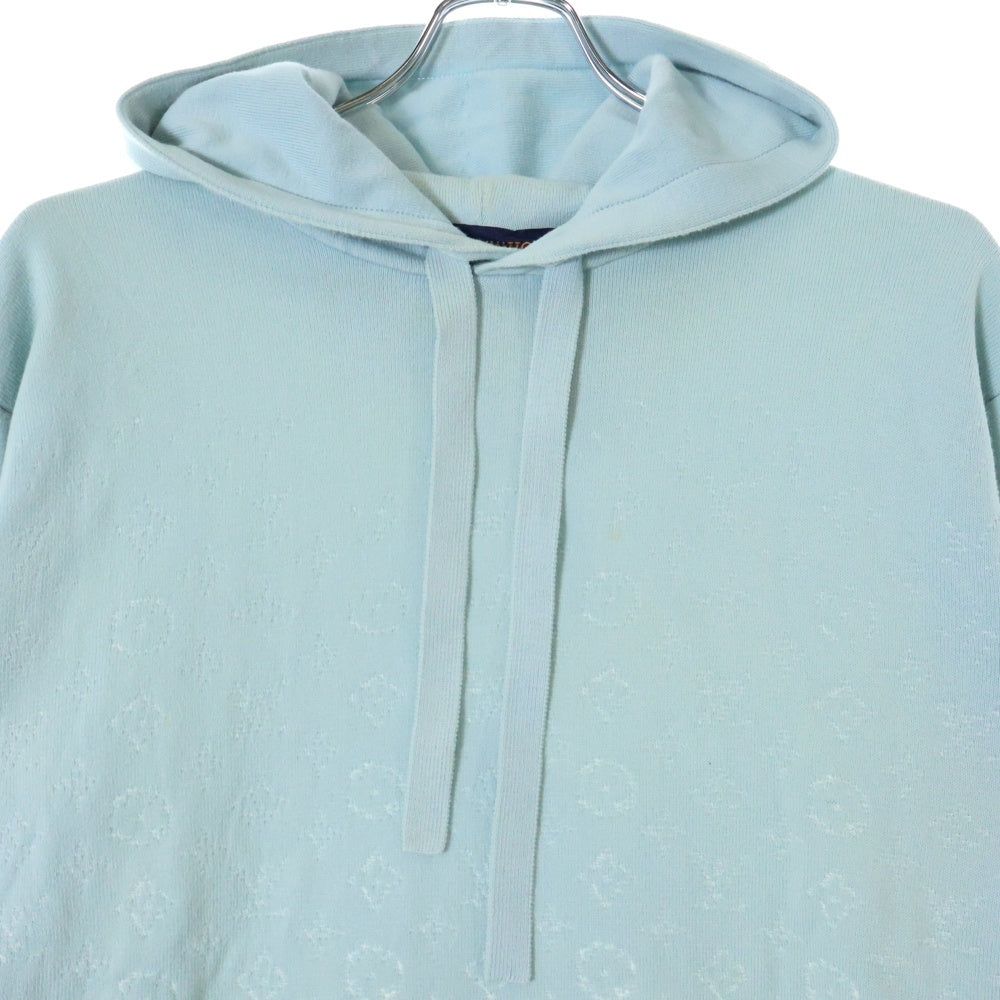 LOUIS VUITTON(ルイヴィトン) 23SS モノグラム グラディエント ジャガード コットン ニット プルオーバーパーカー ブルー RM231Q USO HNN45W