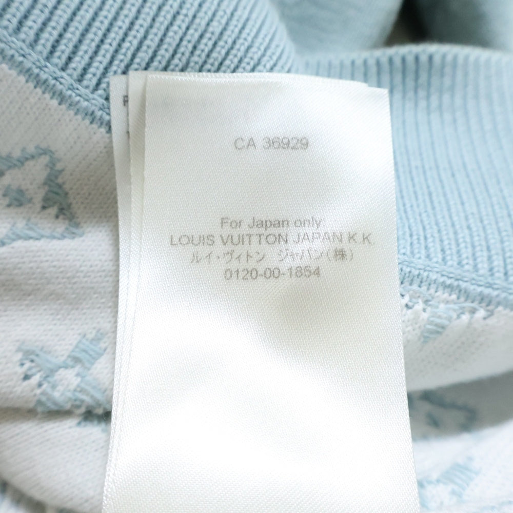 LOUIS VUITTON(ルイヴィトン) 23SS モノグラム グラディエント ジャガード コットン ニット プルオーバーパーカー ブルー RM231Q USO HNN45W