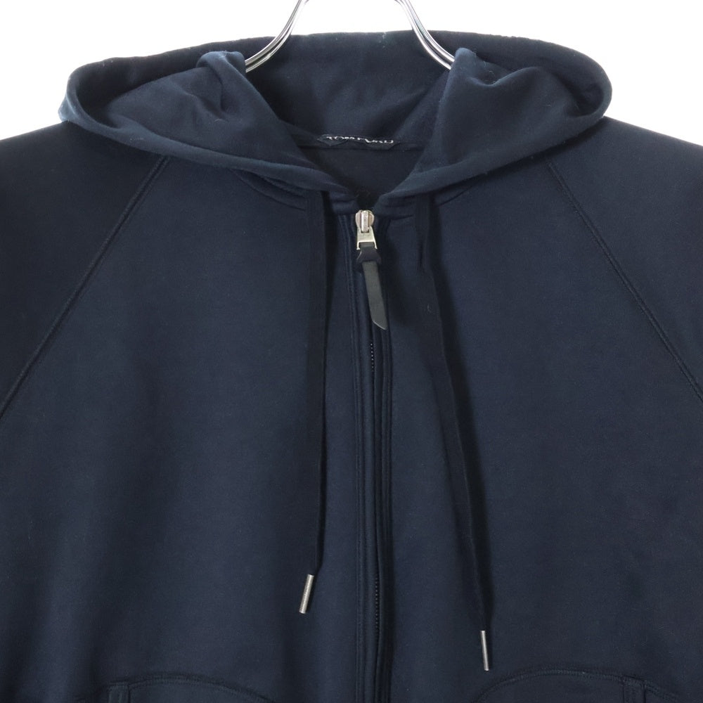 TOM FORD(トムフォード) 24SS コットン混 シップアップ スウェットフーディ パーカー ブラック BW282 TFJ213