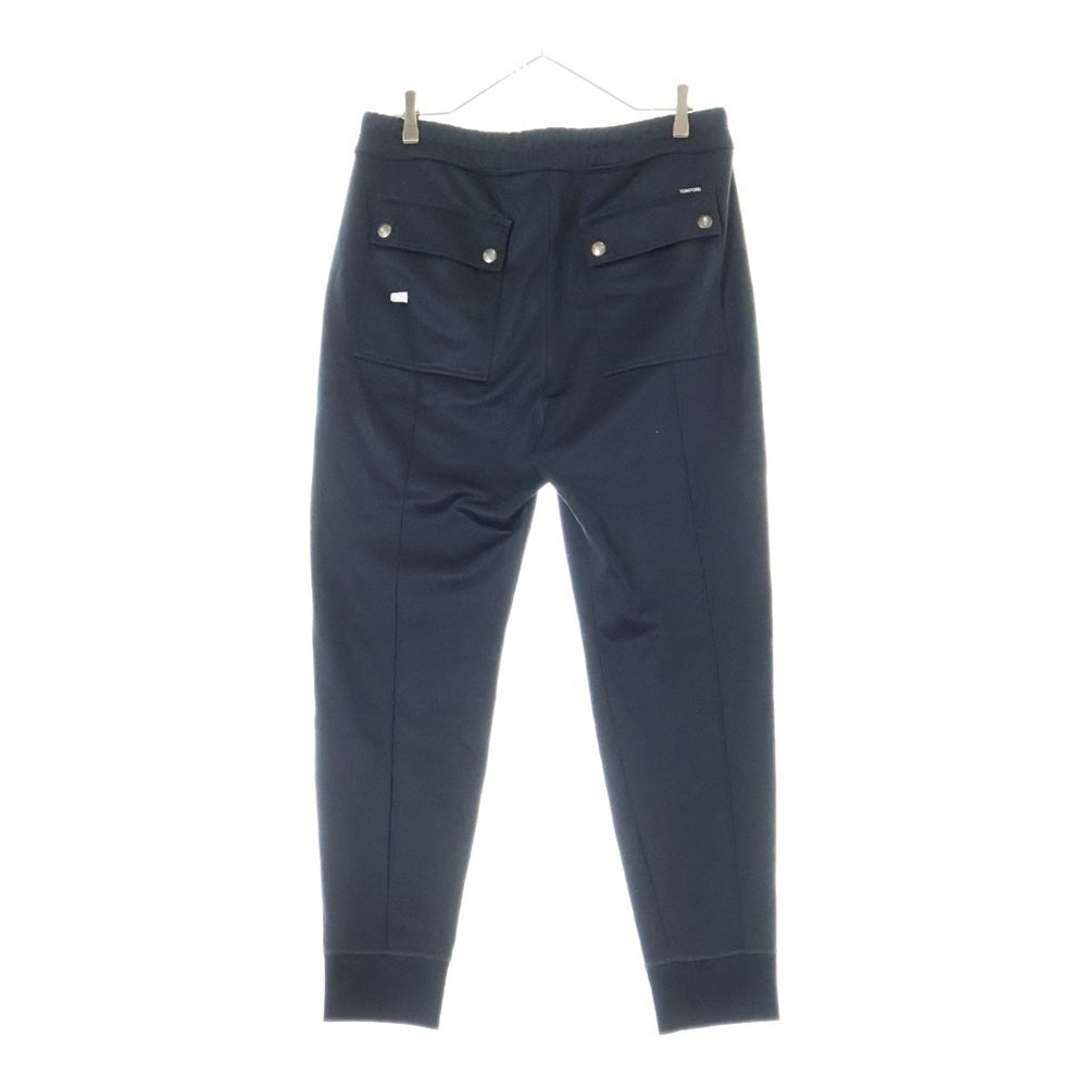 TOM FORD(トムフォード) コットン混 ドローストリング スウェットパンツ ブラック BZ282 TFJ214