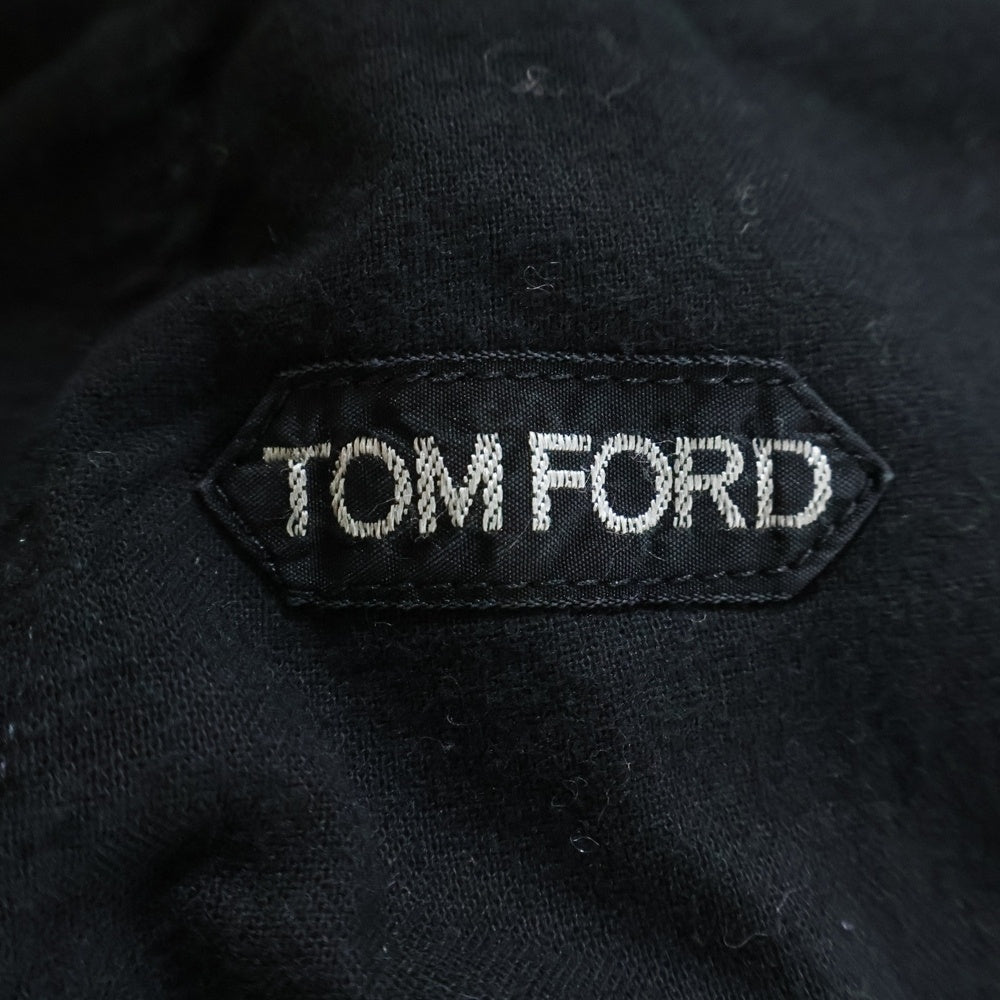 TOM FORD(トムフォード) コットン混 ドローストリング スウェットパンツ ブラック BZ282 TFJ214