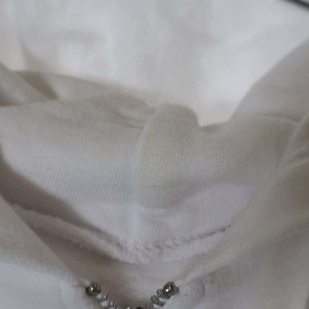 CHROME HEARTS(クロムハーツ) SWTSHRT HD ZIP アームロゴ ダガージップアップ スウェット フーディ パーカー ホワイト