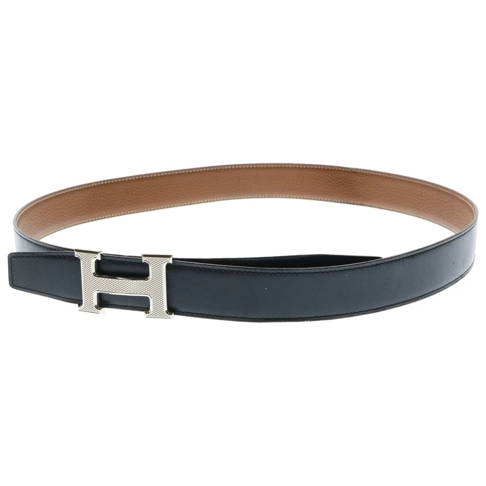 HERMES(エルメス) コンスタンス D刻印 19年製 Hロゴバックル シルバー金具 トリヨンクレマンス リバーシブル レザーベルト ブラウン