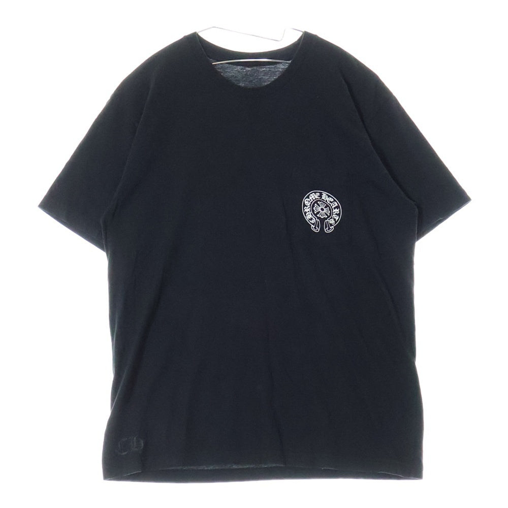 CHROME HEARTS(クロムハーツ) Seoul Horseshoe Tee ソウルホースシュー ロゴプリント 半袖Tシャツ カットソー ソウル限定 ブラック