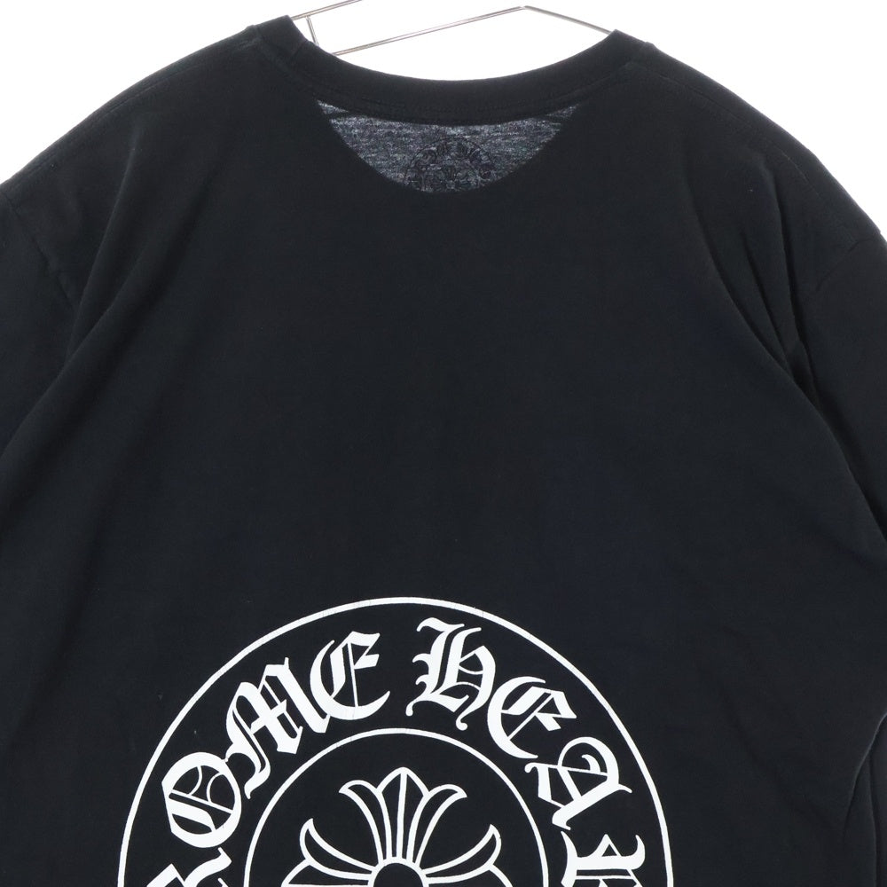 CHROME HEARTS(クロムハーツ) Seoul Horseshoe Tee ソウルホースシュー ロゴプリント 半袖Tシャツ カットソー ソウル限定 ブラック