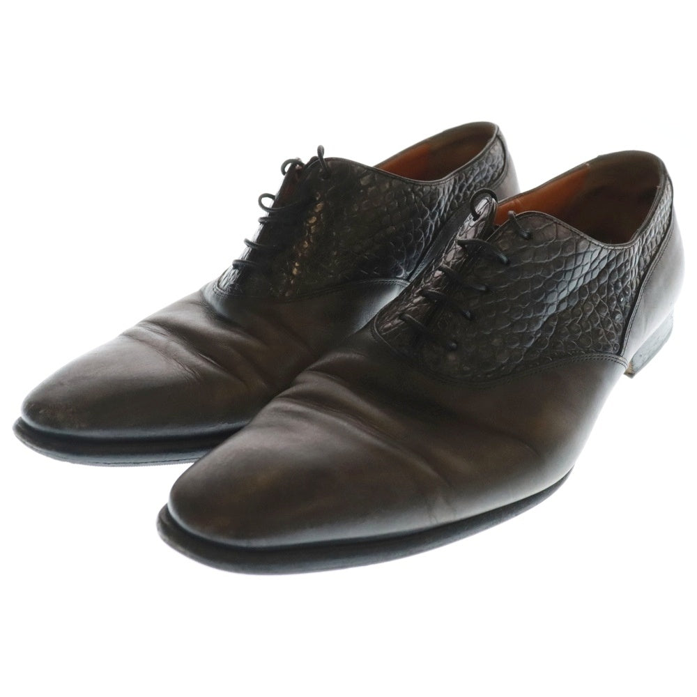 Santoni(サントーニ) プレーントゥ レースアップ ドレスシューズ グレー 16039