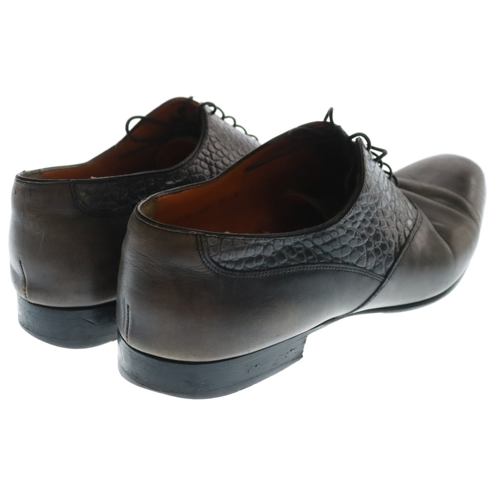 Santoni(サントーニ) プレーントゥ レースアップ ドレスシューズ グレー 16039