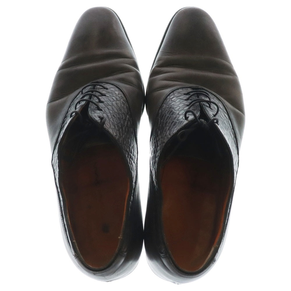 Santoni(サントーニ) プレーントゥ レースアップ ドレスシューズ グレー 16039