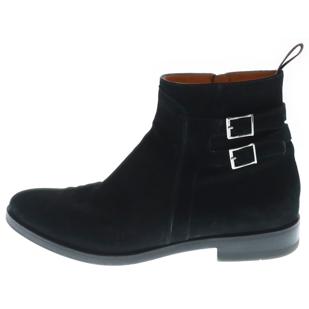 Santoni(サントーニ) スエード レザー ベルトブーツ ブラック 17712