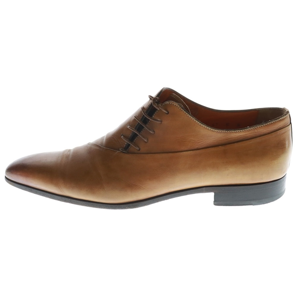 Santoni(サントーニ) プレーントゥ サイドレース レザー ドレスシューズ ブラウン 6368