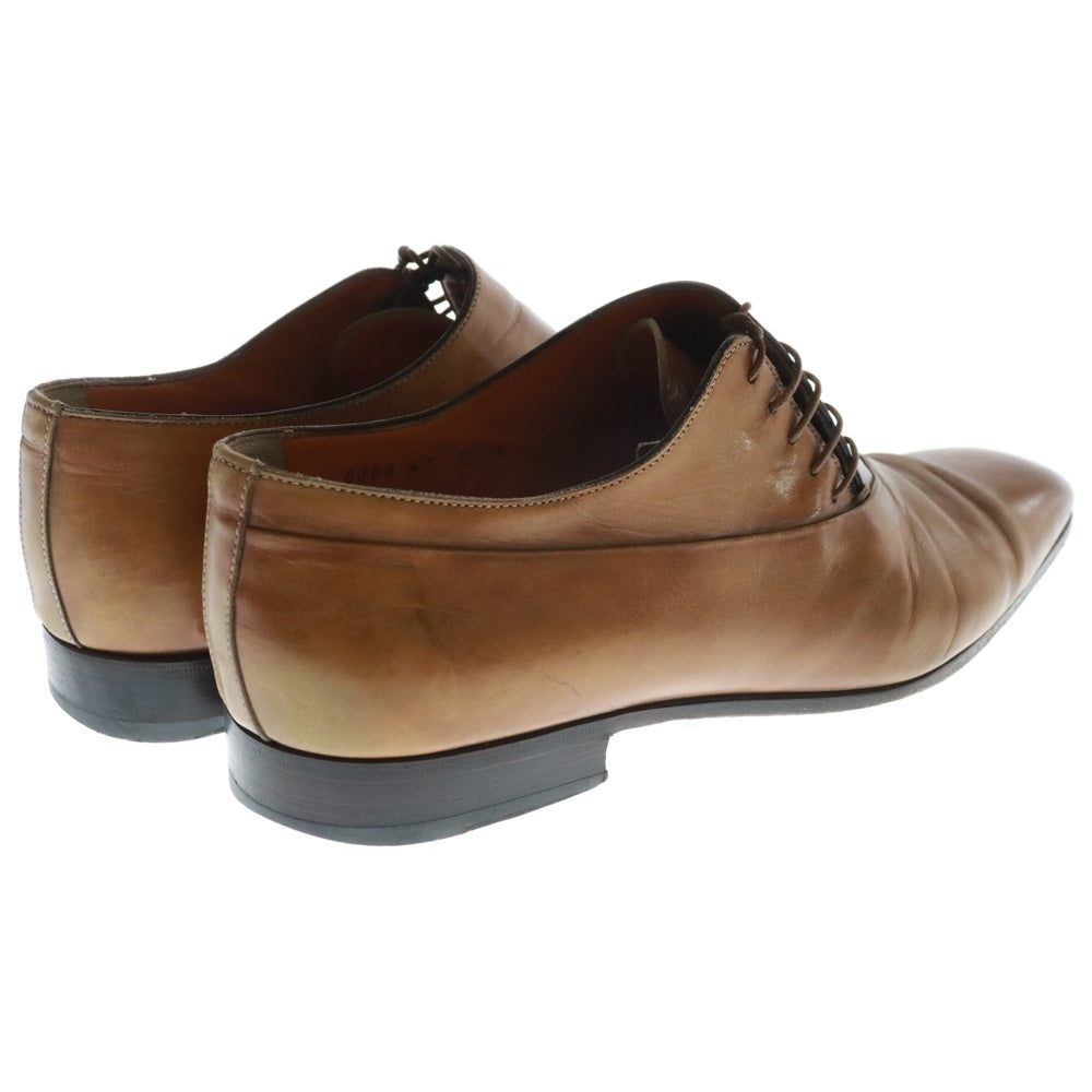 Santoni(サントーニ) プレーントゥ サイドレース レザー ドレスシューズ ブラウン 6368